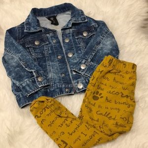 Jean Jacket & Sweat Pants